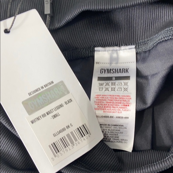 GYMSHARK High Waisted Whitney Rib Waist Leggings - Picture 7 of 9